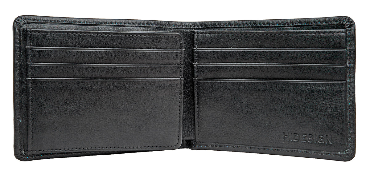 Hidesign Angle Stitch Leather Multi-Compartment Leather Wallet