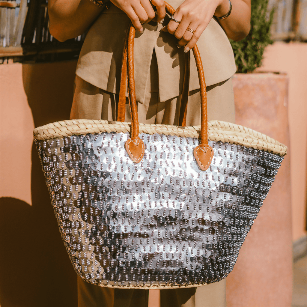 Shoulder Bag of Wicker Shine