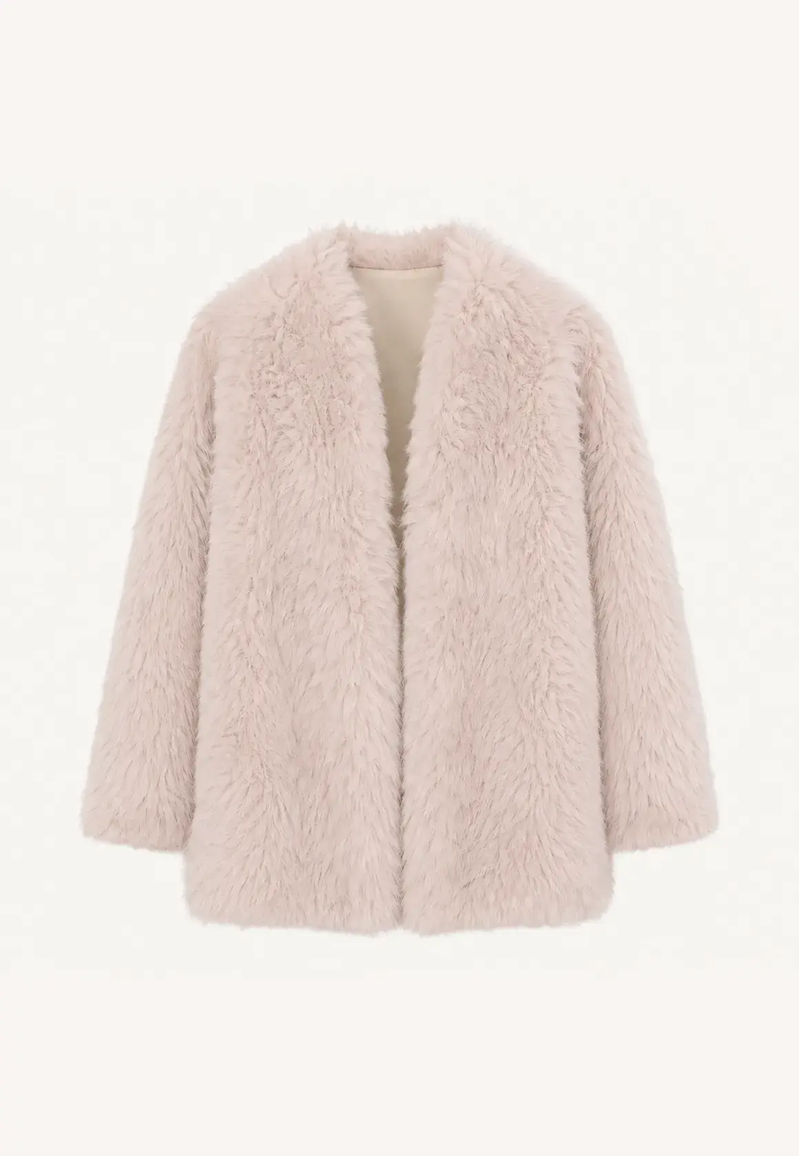 Fireladyfur Women's Casual Tuscan Sheepskin Jacket With Stand-Up Collar“Sea of Love Accompaniment”