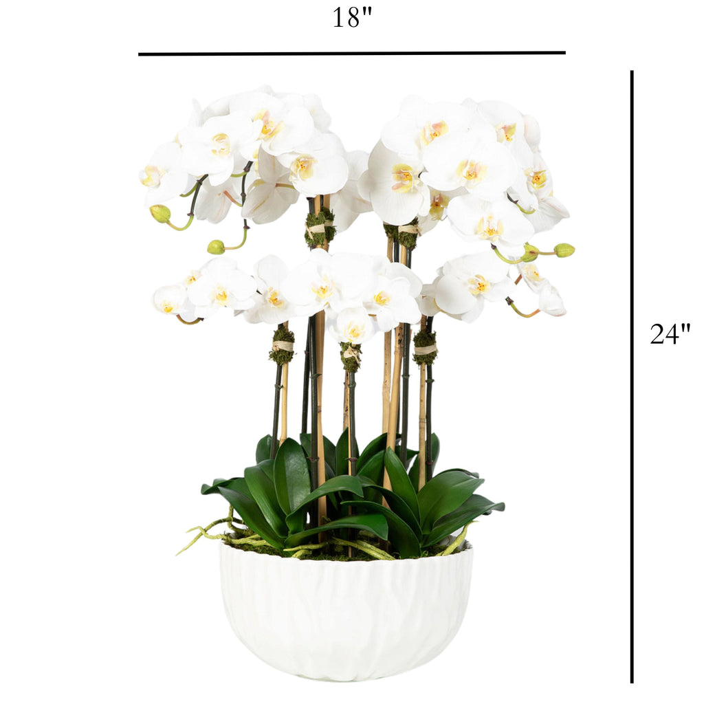 Faux Orchid Centerpiece Arrangement - 24"