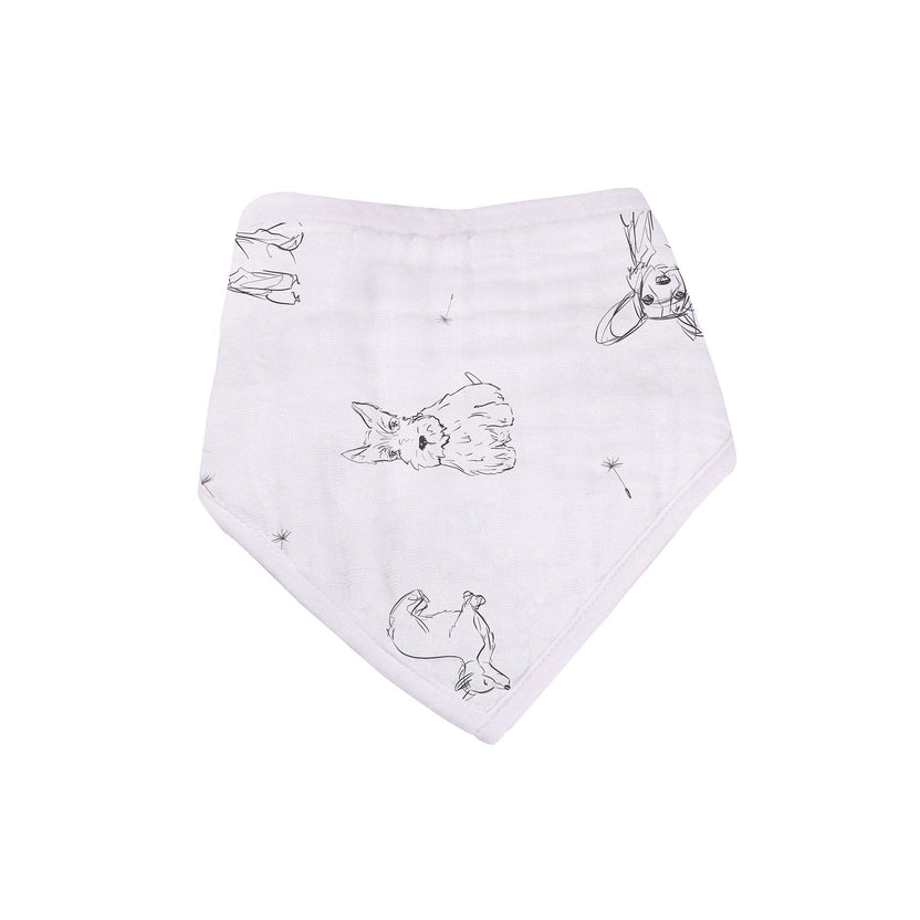 Dandelions Bamboo Bandana Bib 4PK