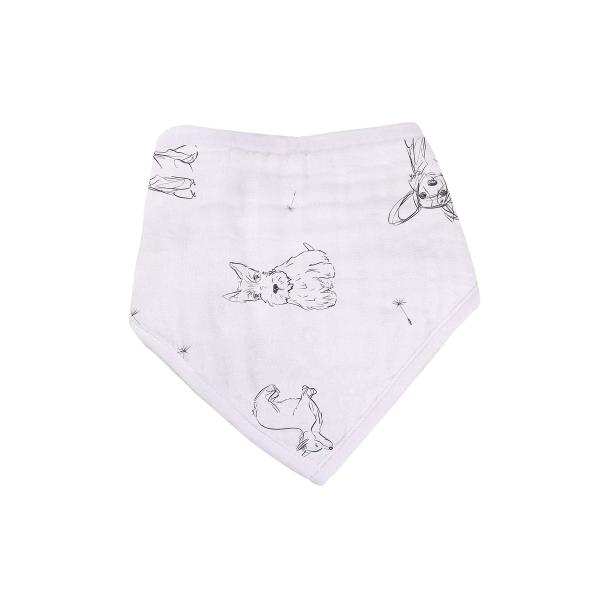 Dandelions Bamboo Bandana Bib 4PK