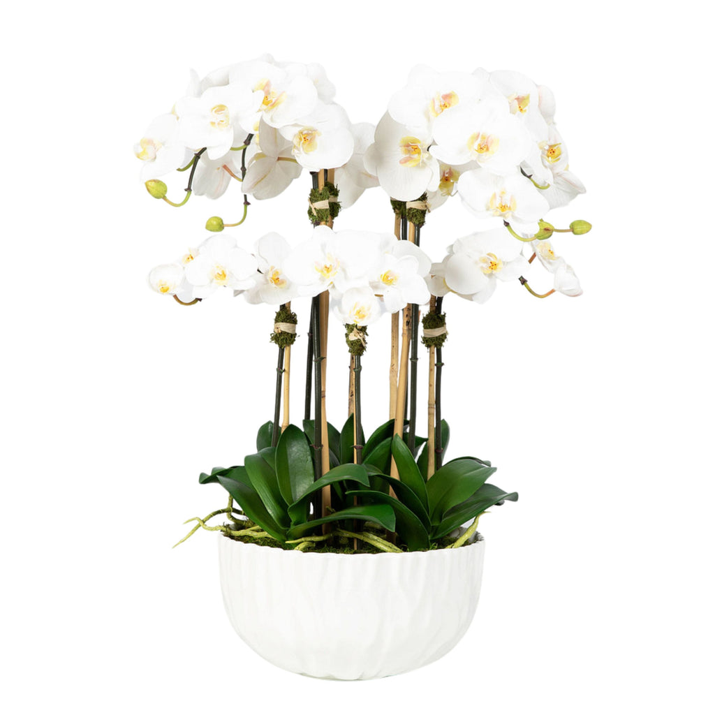Faux Orchid Centerpiece Arrangement - 24"