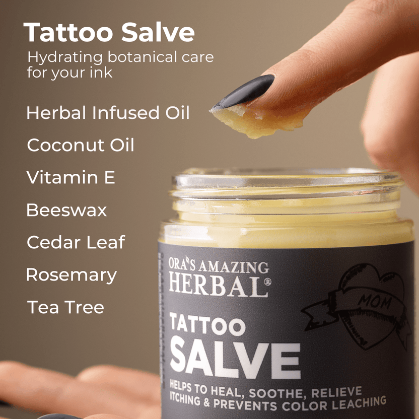 Tatuering-salva, naturlig eftervård för tatueringar