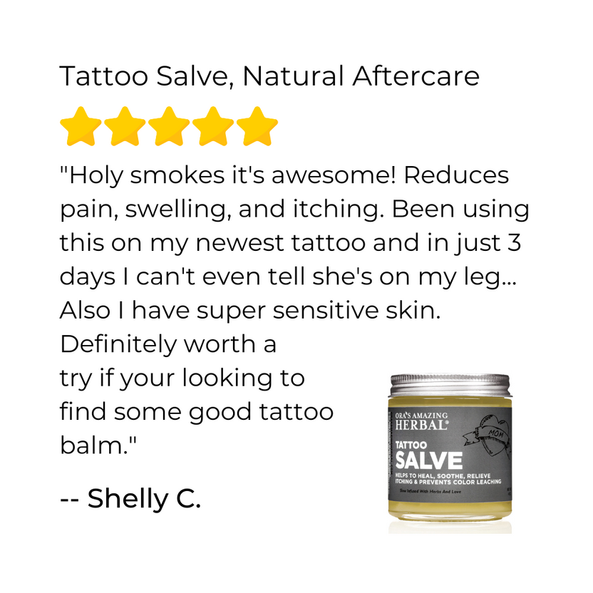 Tatuering-salva, naturlig eftervård för tatueringar