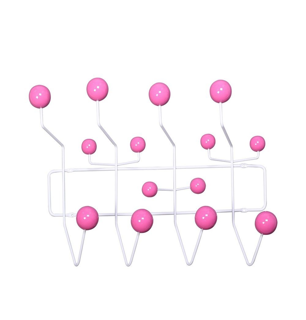 Perchero de pared de mediados de siglo - Rosa