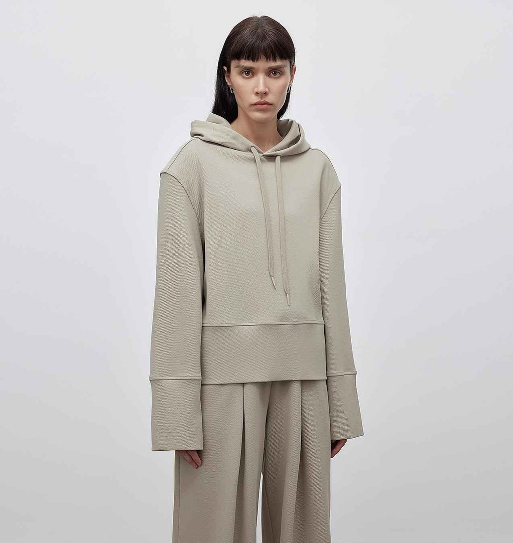 "Time Travel" Short Hooded Sweatshirt for Women, Sports Style Set, Autumn and Winter Casual Sweatpants With Straight-Leg