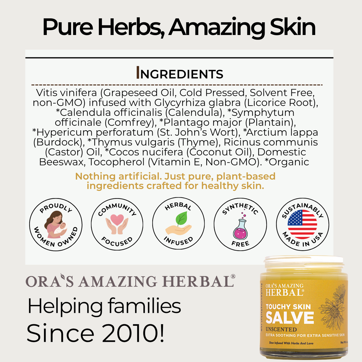 Touchy Skin Salve, eksemkräm salva