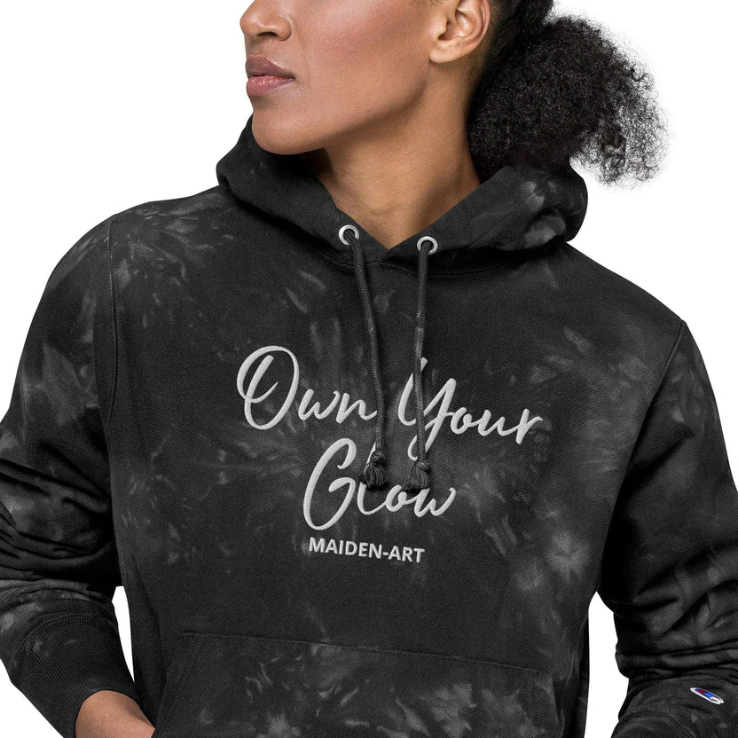 Uniseksowa bluza z kapturem Champion Tie-Dye Own Your Glow z haftem | Bluza z kapturem Champion