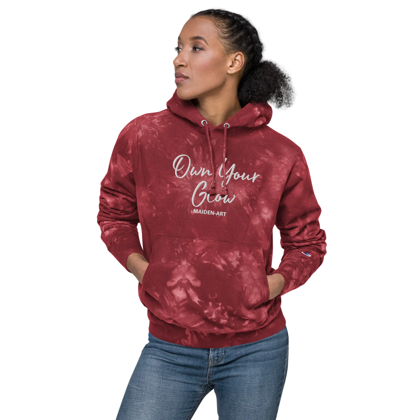 Uniseksowa bluza z kapturem Champion Tie-Dye Own Your Glow z haftem | Bluza z kapturem Champion
