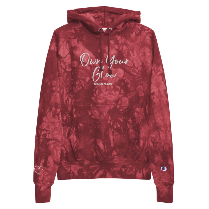 Uniseksowa bluza z kapturem Champion Tie-Dye Own Your Glow z haftem | Bluza z kapturem Champion