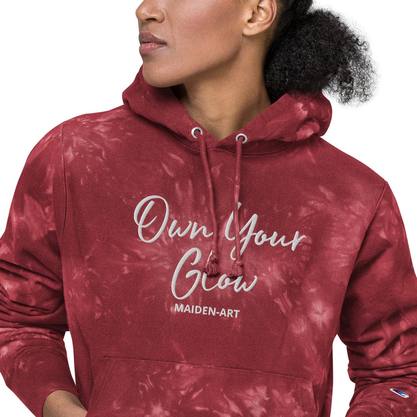 Uniseksowa bluza z kapturem Champion Tie-Dye Own Your Glow z haftem | Bluza z kapturem Champion
