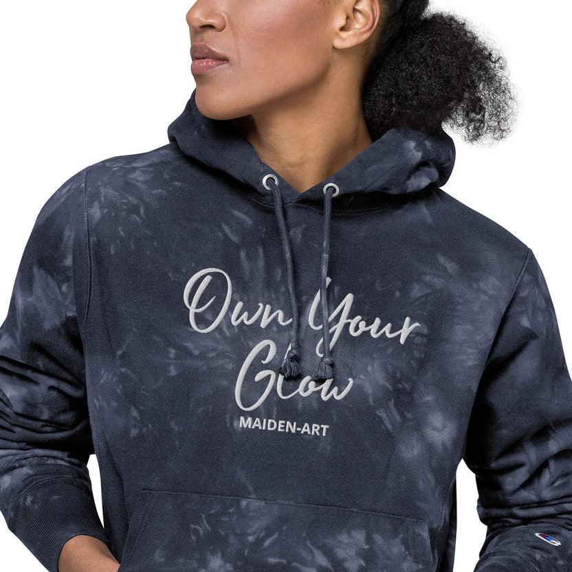 Uniseksowa bluza z kapturem Champion Tie-Dye Own Your Glow z haftem | Bluza z kapturem Champion