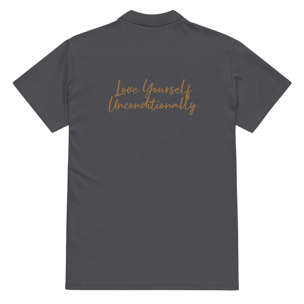 Self Love Premium Pique Polo Shirt With Old Gold Embroidery