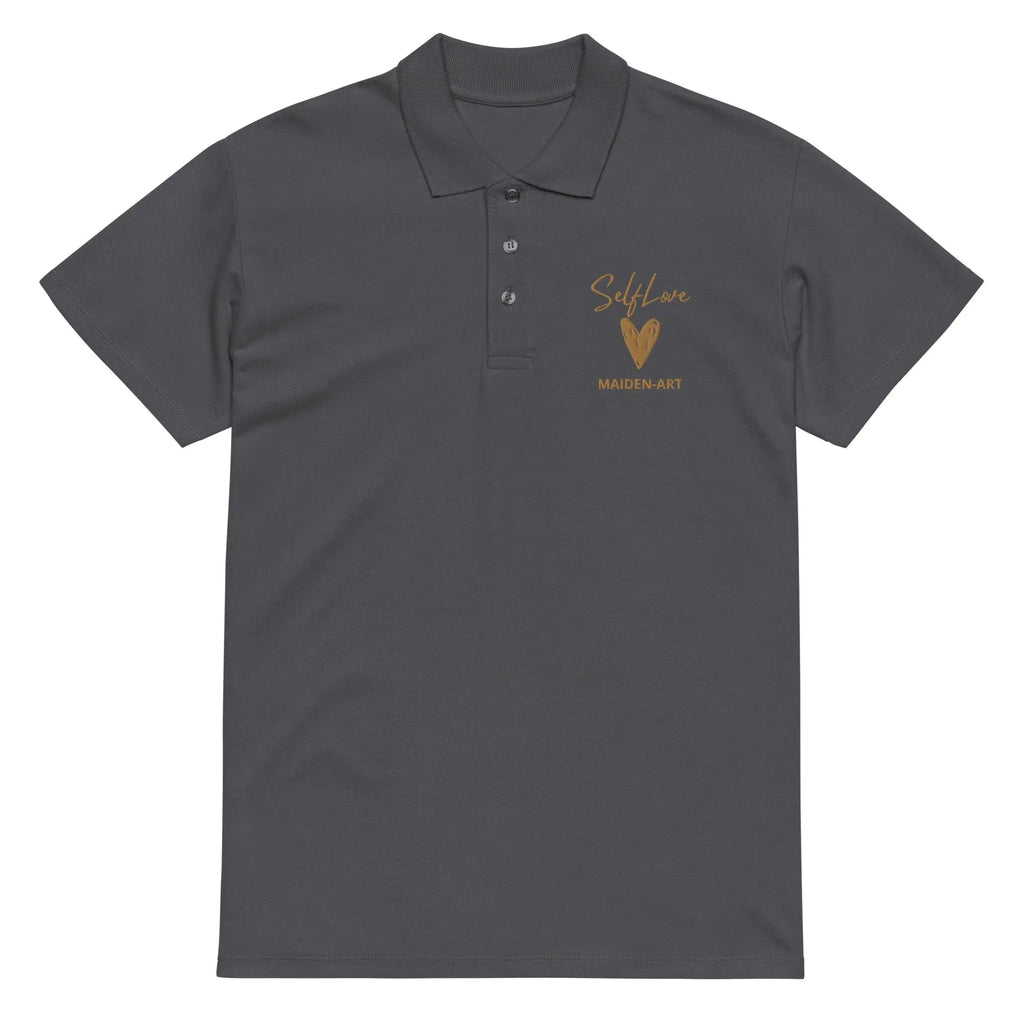 Self Love Premium Pique Polo Shirt With Old Gold Embroidery