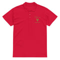 Self Love Premium Piqué-Poloshirt mit altgoldener Stickerei