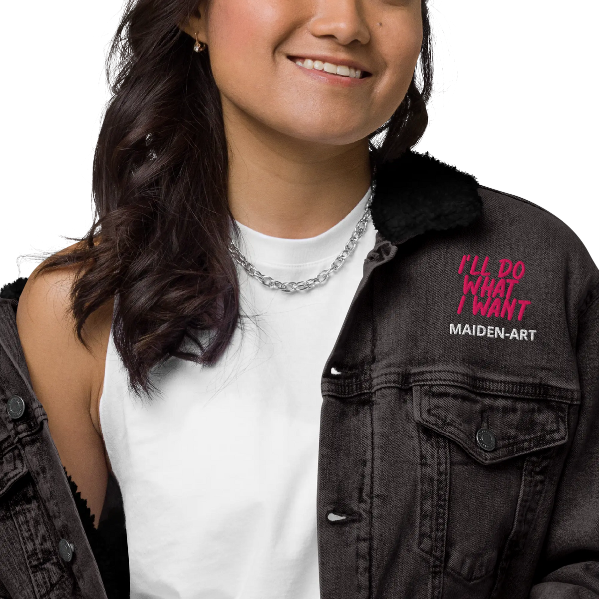 Denim Sherpa Jacket REBEL GIRL