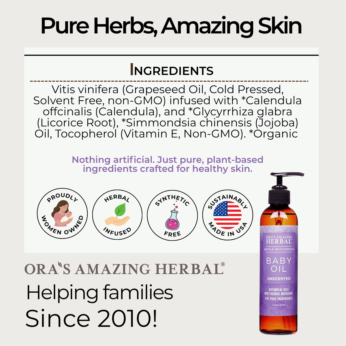 Baby Oil With Calendula and Licorice