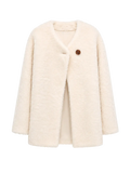 "Urban Home" Imported Merino Wool Fur Shearing Coat for Women