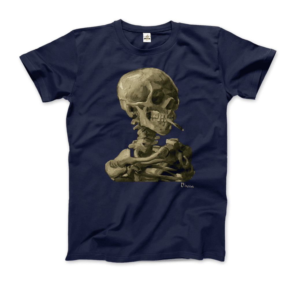 Van Gogh T-shirt med Skalle med brinnande cigarett 1886