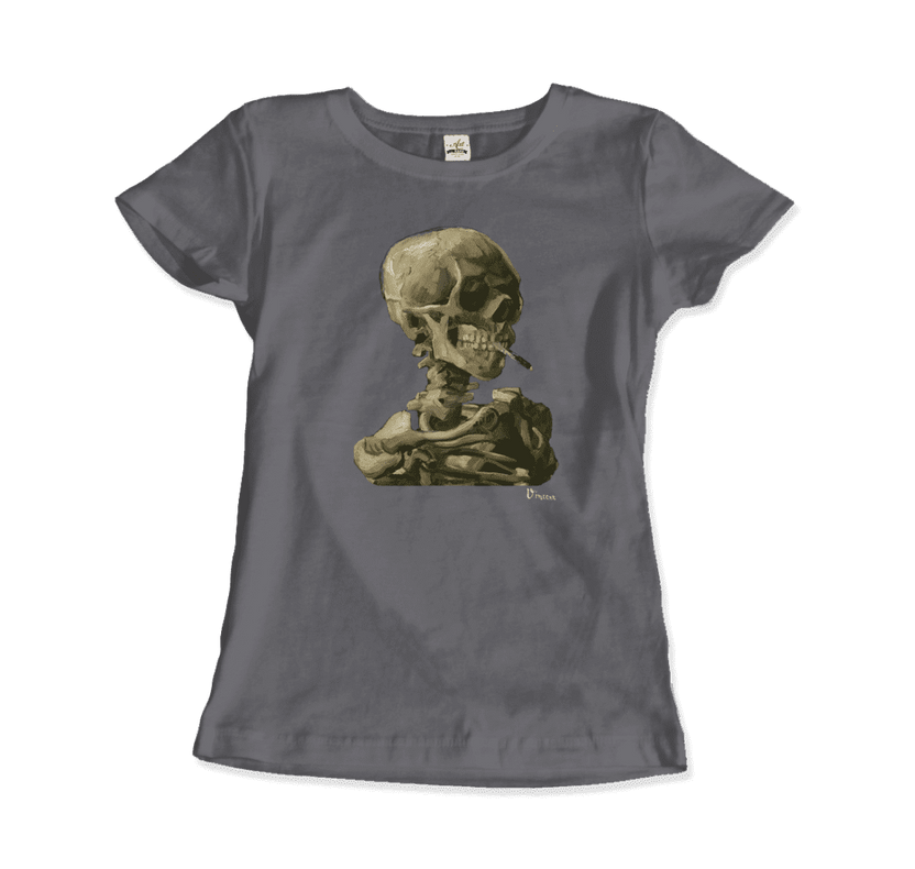 Van Gogh Skull of a Skeleton With Burning Cigarette 1886 T-Shirt