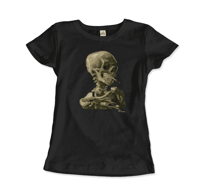 Van Gogh Skull of a Skeleton With Burning Cigarette 1886 T-Shirt