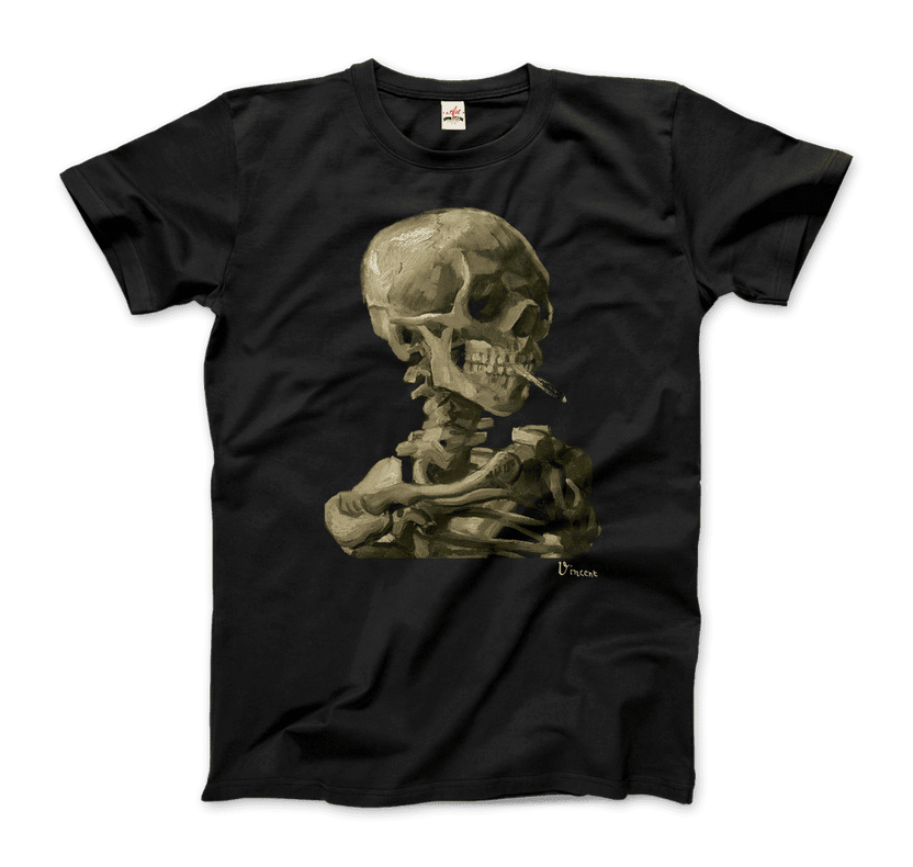 Van Gogh Skull of a Skeleton With Burning Cigarette 1886 T-Shirt