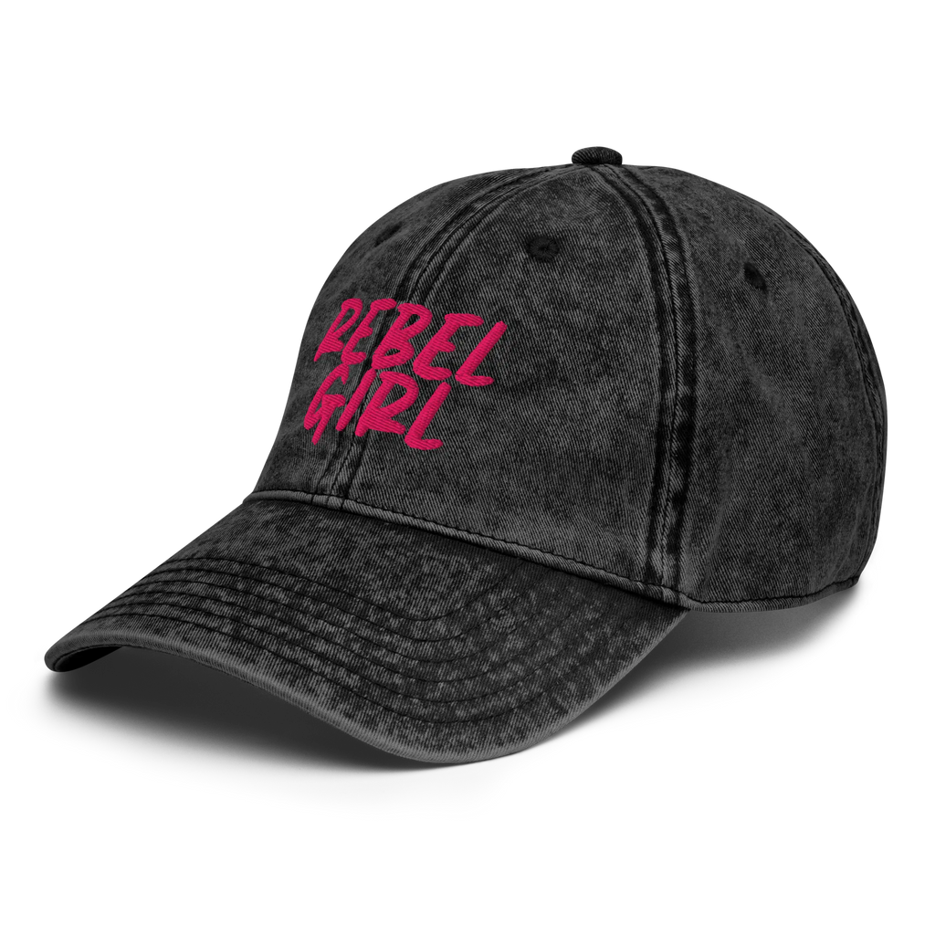 Gorra vintage REBEL GIRL Gorra de sarga de algodón vintage