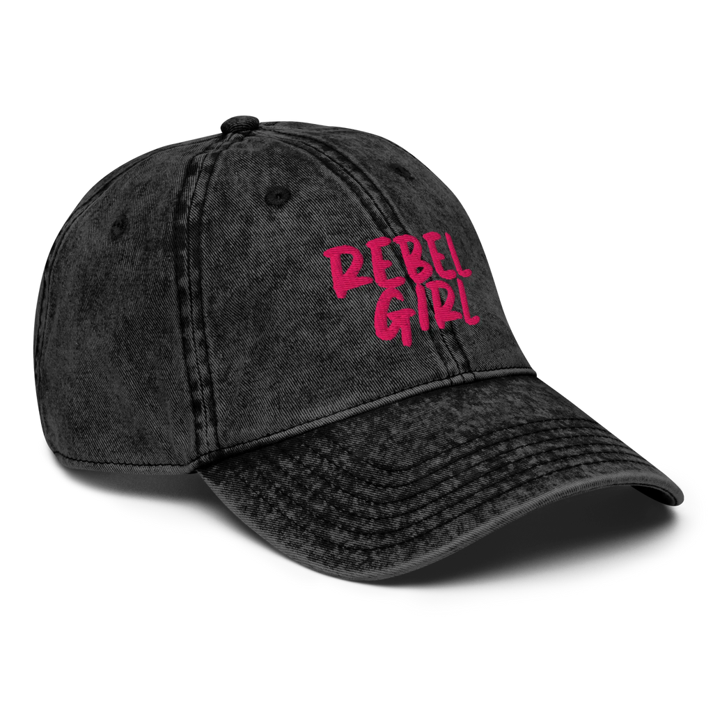 Gorra vintage REBEL GIRL Gorra de sarga de algodón vintage