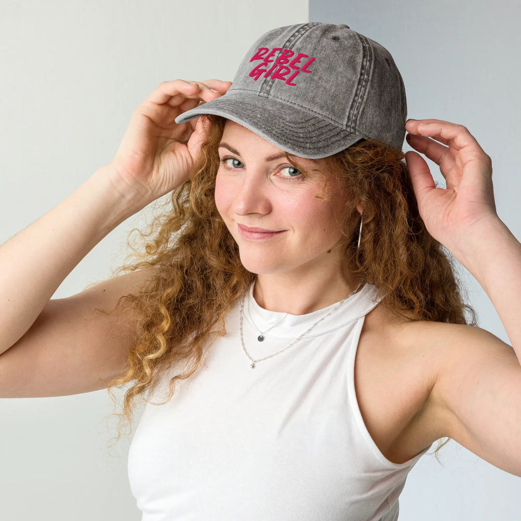 Vintage Cap REBEL GIRL Vintage Cotton Twill Cap
