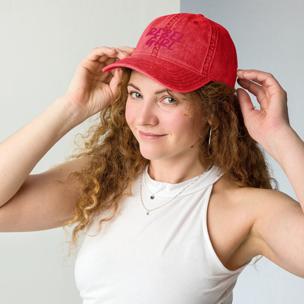 Vintage Cap REBEL GIRL Vintage Cotton Twill Cap