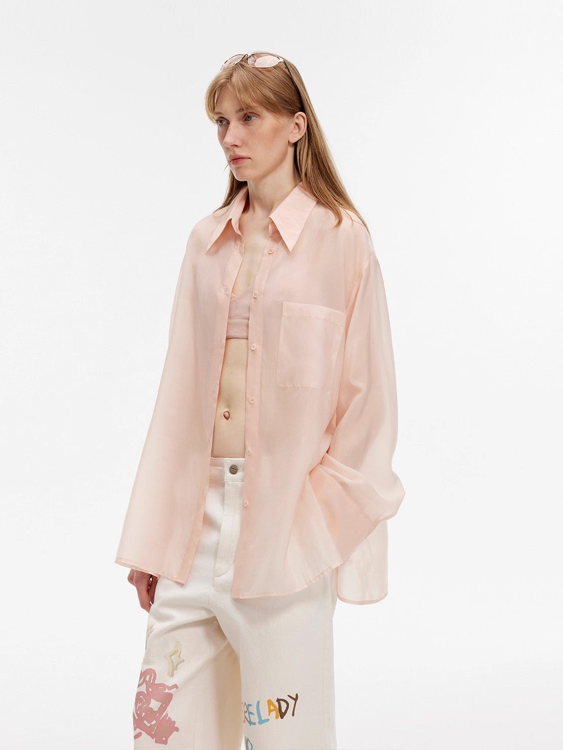 Wave Relaxed Cupro-Amino Sun-Proof Shirt“Hazy Spring”