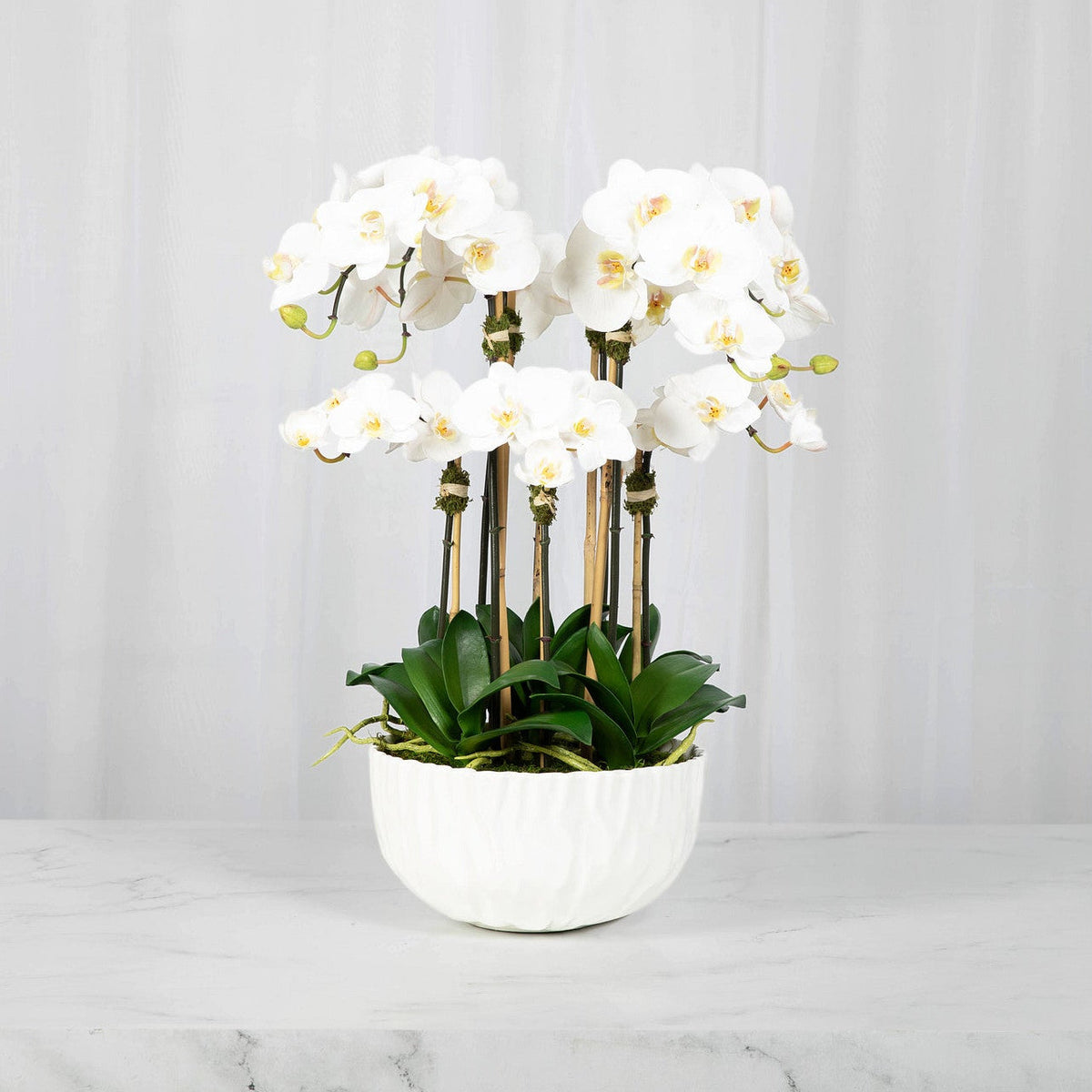 Faux Orchid Centerpiece Arrangement - 24"