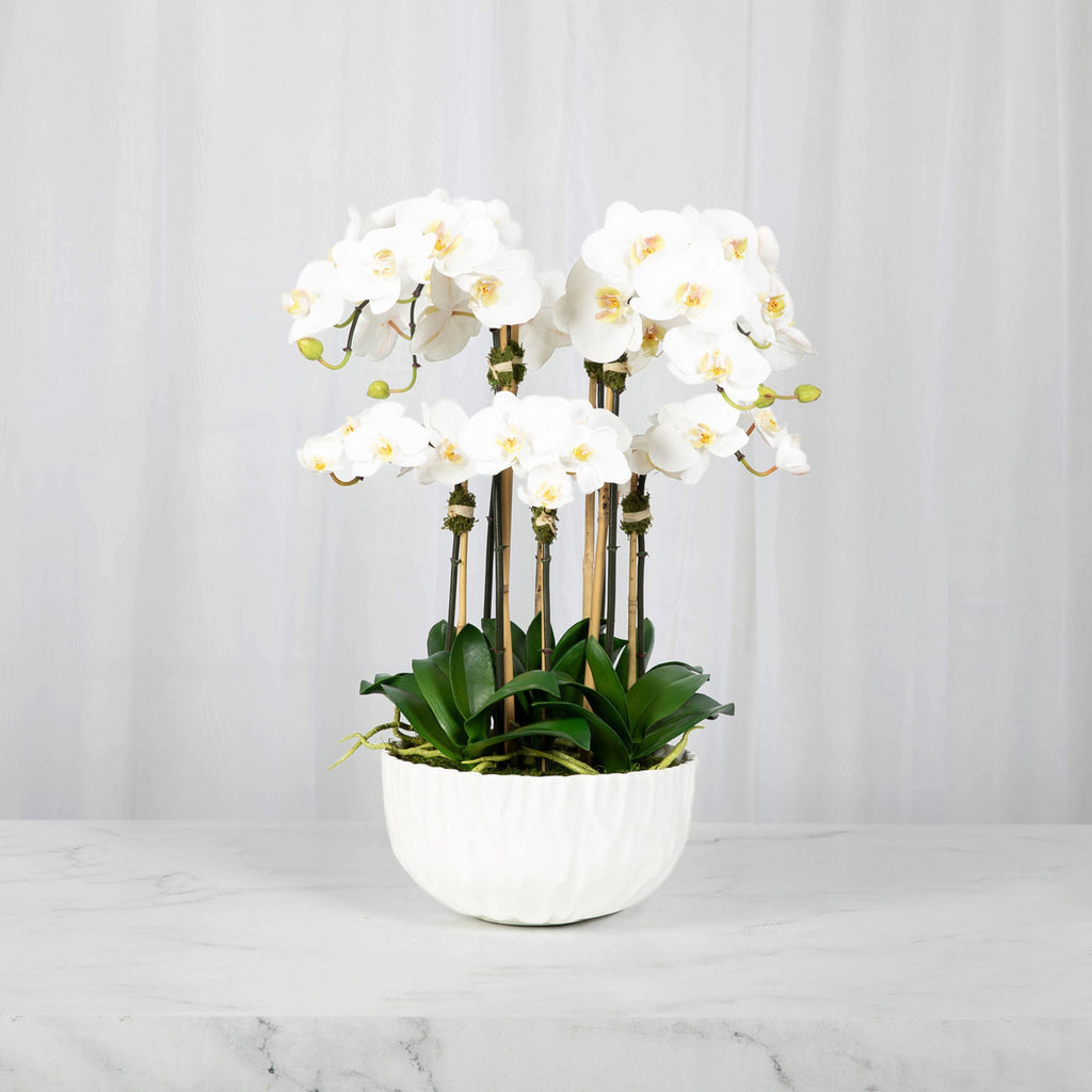 Faux Orchid Centerpiece Arrangement - 24"