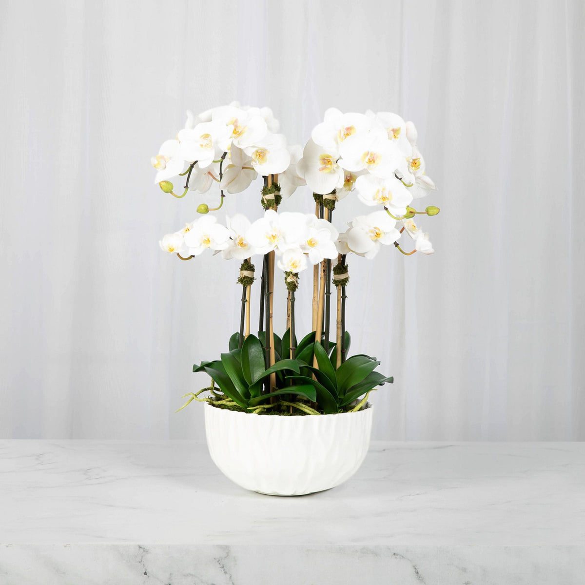Faux Orchid Centerpiece Arrangement - 24"