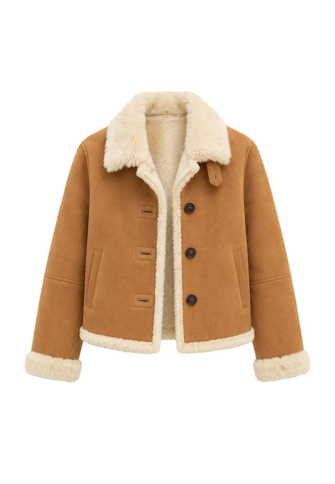 Firelady Fur Women’s Shearling Coat Crafted With Italian Contrast Suede & Toscana Shearling“Winter Mochi”