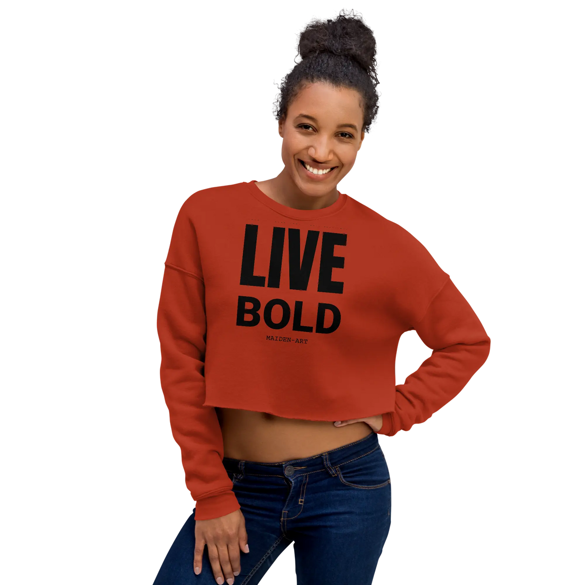 Live Bold Crop Sweatshirt