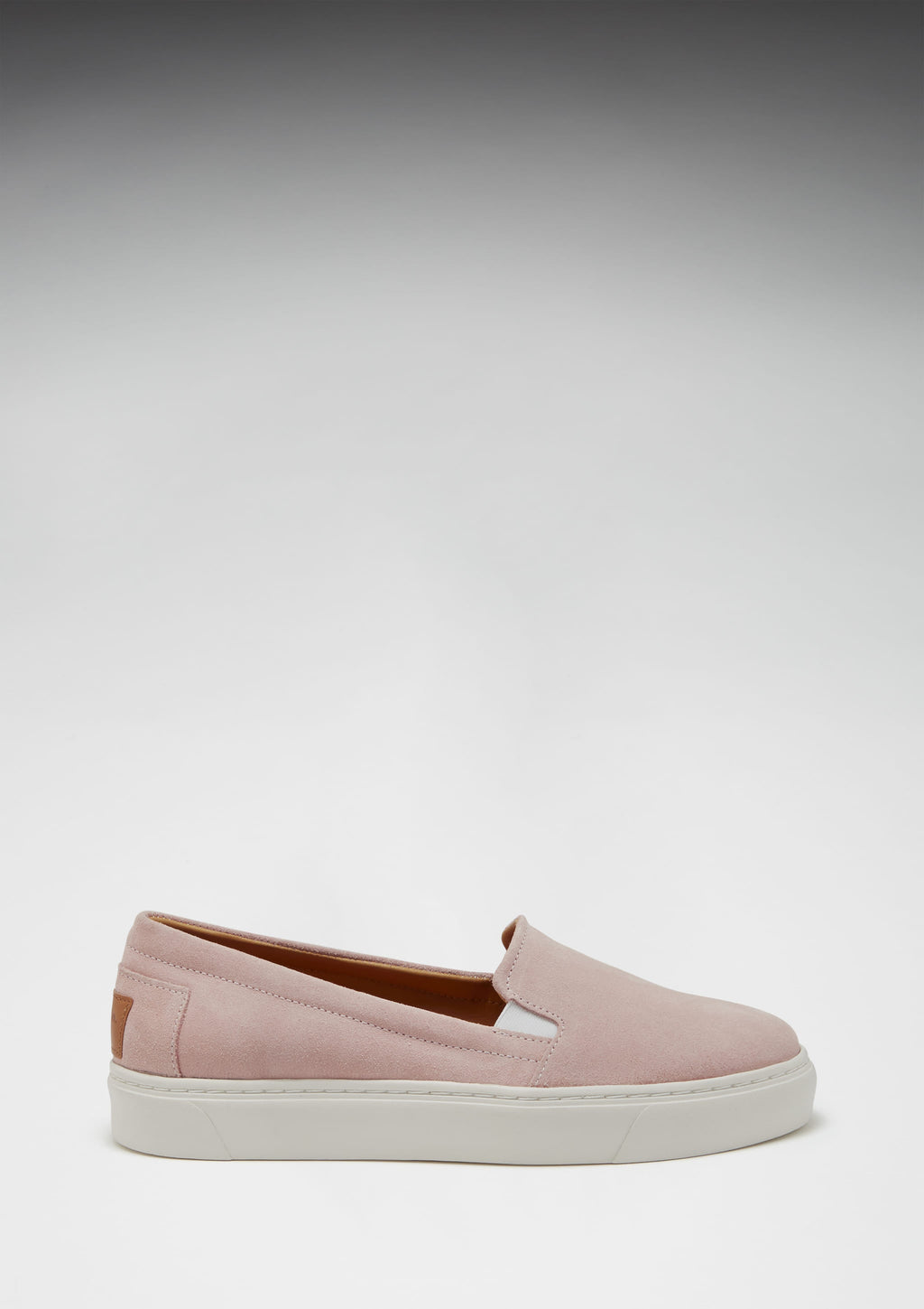 Women's Slip-On Sneakers, Ice Pink Suede