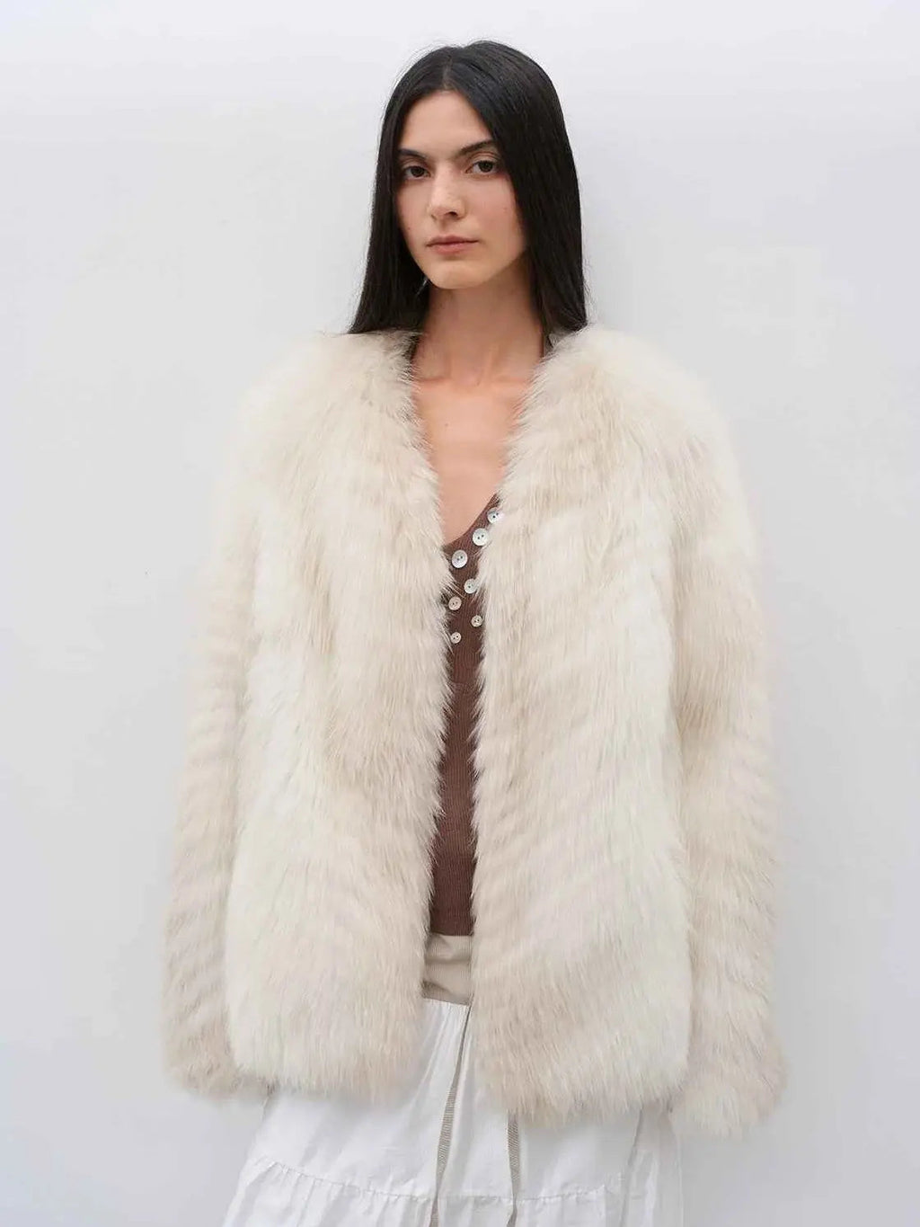 Yukino Dream Imported Colorful Fox Fur Coat From Finland