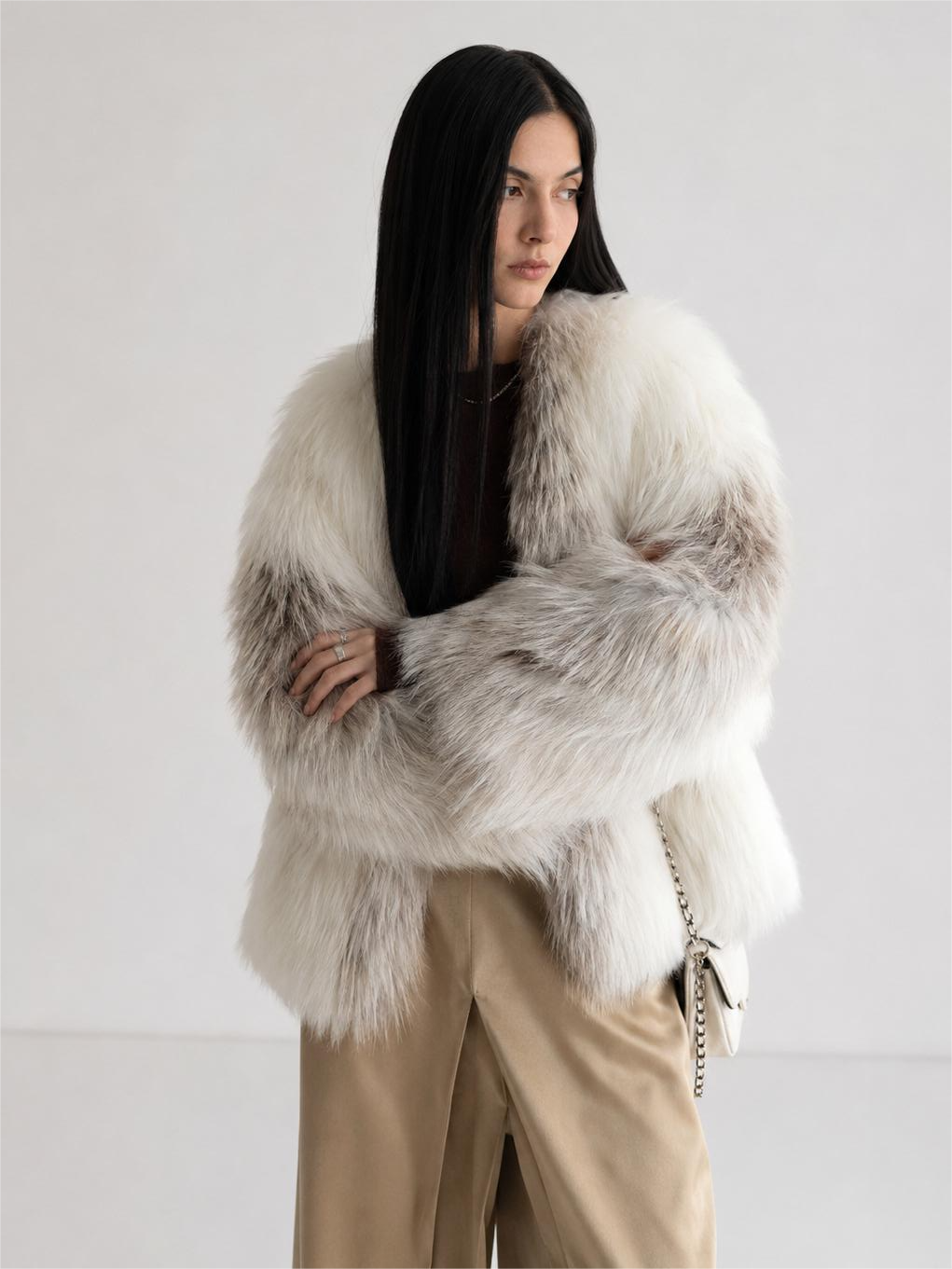 Yukino Dream Imported Colorful Fox Fur Coat From Finland