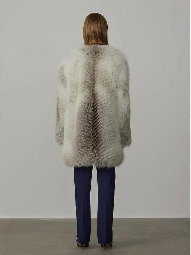 Yukino Dream Imported Colorful Fox Fur Coat From Finland