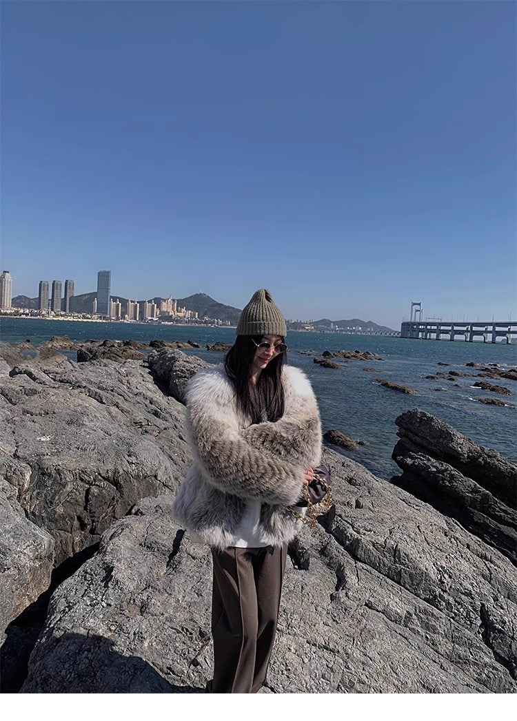 Yukino Dream Imported Colorful Fox Fur Coat From Finland