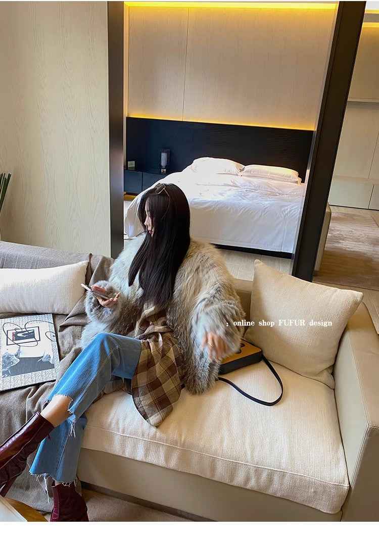Yukino Dream Imported Colorful Fox Fur Coat From Finland