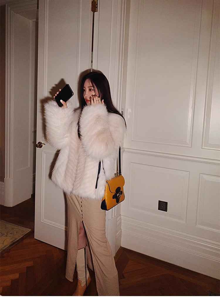 Yukino Dream Imported Colorful Fox Fur Coat From Finland