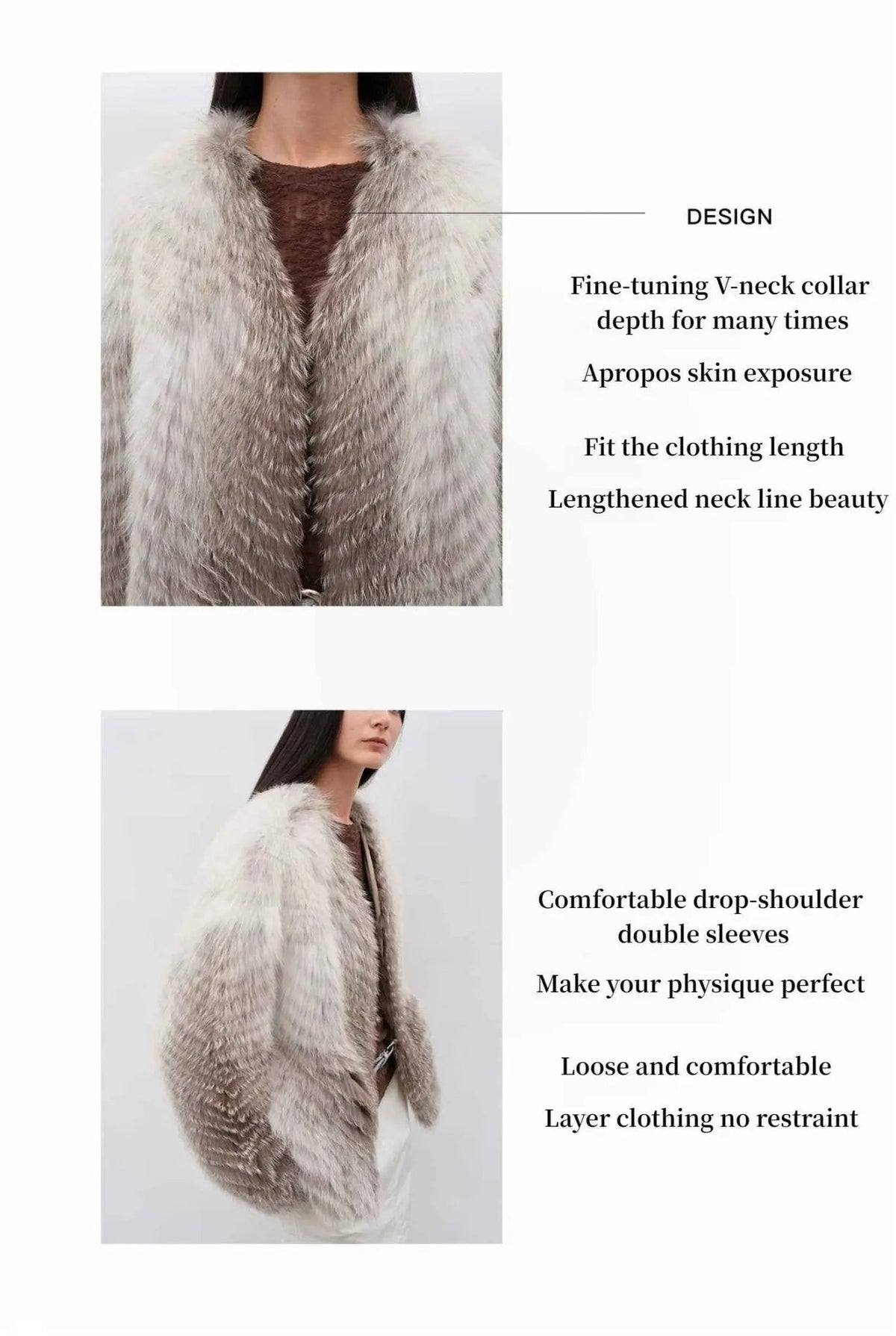 Yukino Dream Imported Colorful Fox Fur Coat From Finland