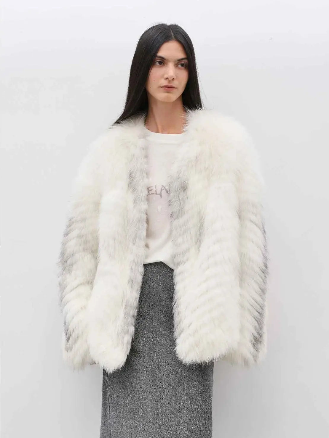 Yukino Dream Imported Colorful Fox Fur Coat From Finland