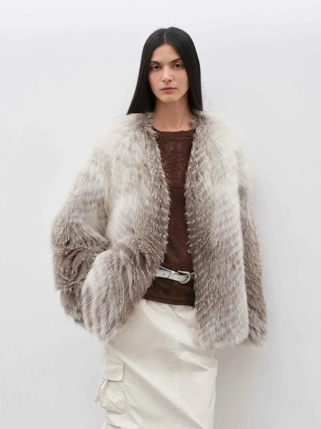 Yukino Dream Imported Colorful Fox Fur Coat From Finland